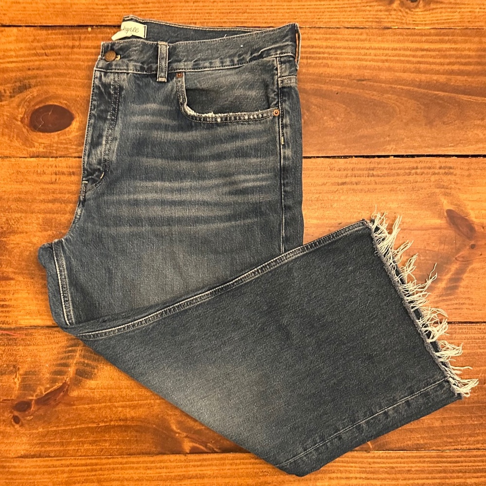 EUC Madewell Low-Slung Baggy Crop Jeans - size 32P